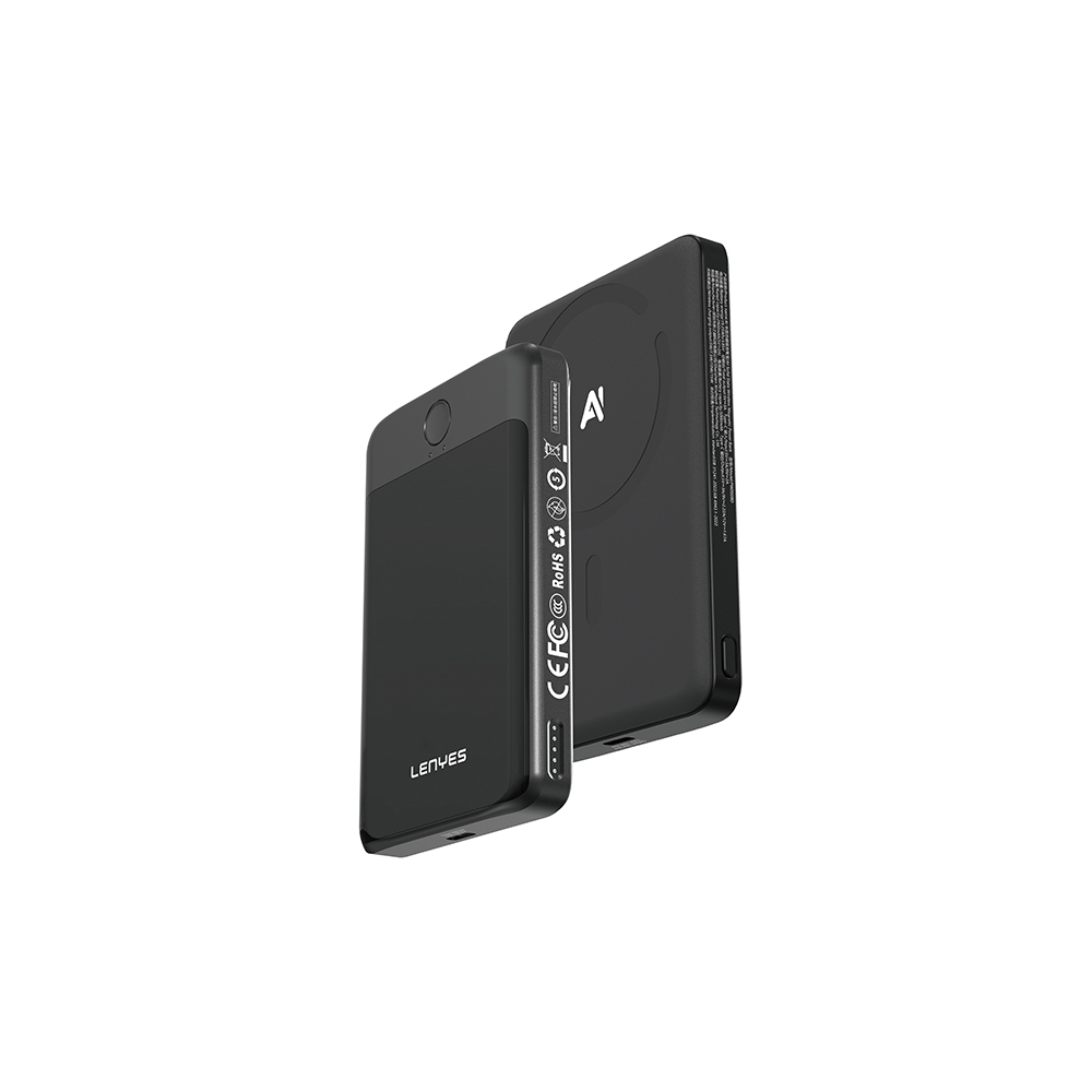 [RNZ-TA127361] Lenyes PW0008D PD 20W LED Ekranlı Yapay Zeka Destekli Ultra İnce Wireless Powerbank 15W 5000mAh