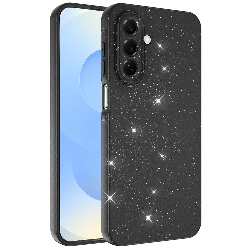 Samsung Galaxy A17 Uyumlu Kılıf Kamera Korumalı Simli Lüks Zore Koton Kapak