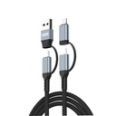 Go Des GD-UC809 4in1 PD Çoklu USB-A + Type-C to Type-C + Lightning Şarj ve Data Kablosu 100W 120cm