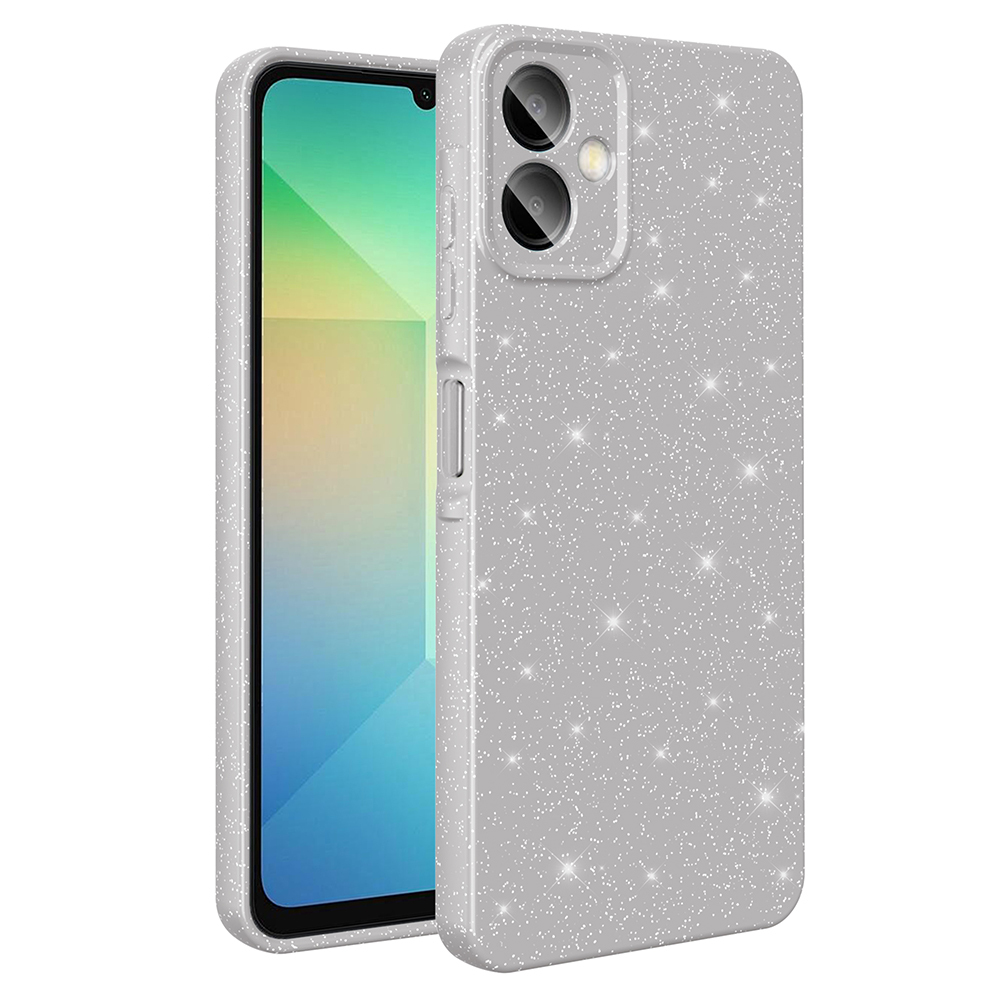 Samsung Galaxy A07 Uyumlu Kılıf Kamera Korumalı Simli Lüks Zore Koton Kapak