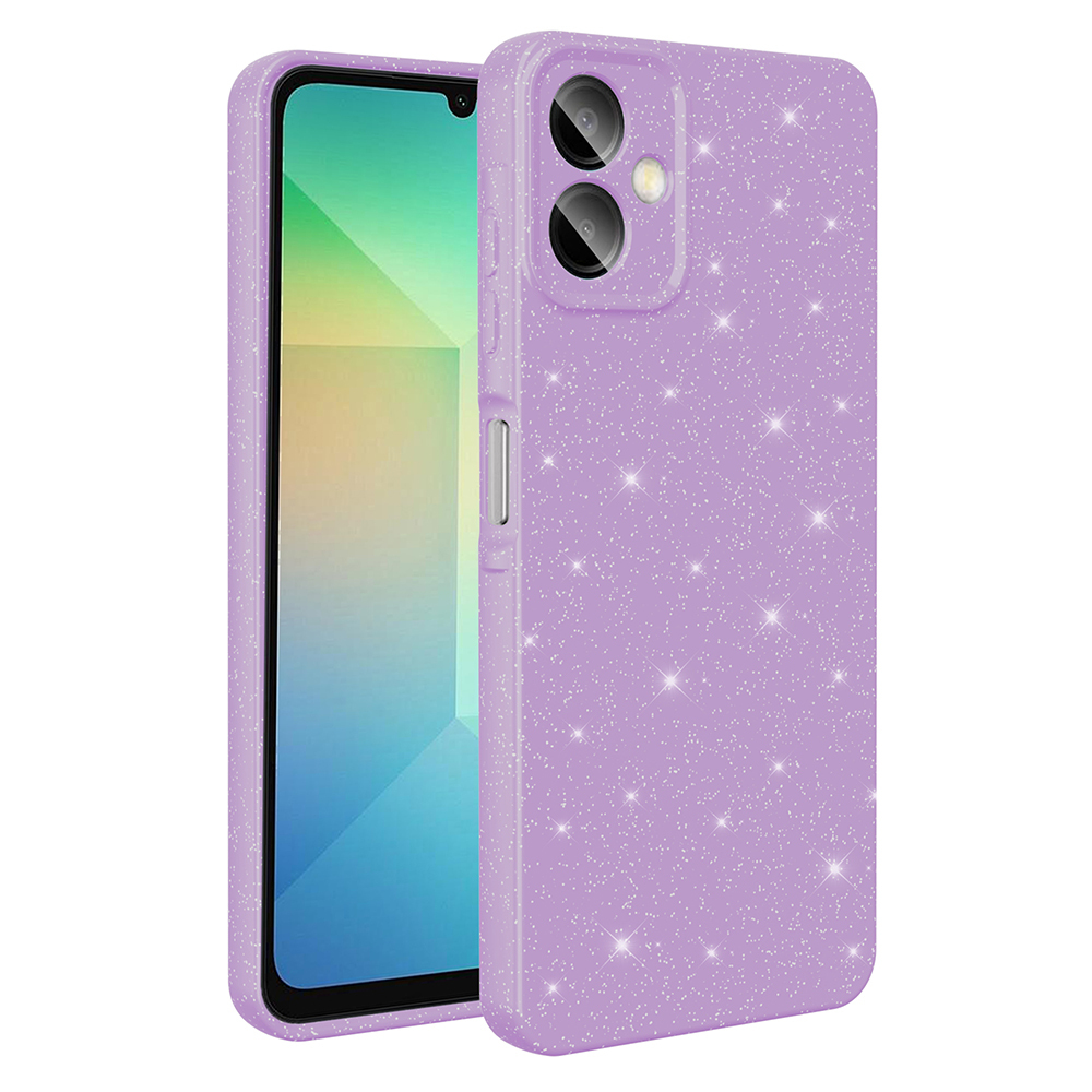 Samsung Galaxy A07 Uyumlu Kılıf Kamera Korumalı Simli Lüks Zore Koton Kapak