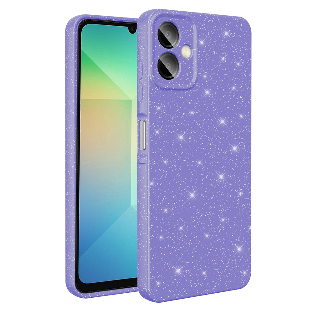 Samsung Galaxy A07 Uyumlu Kılıf Kamera Korumalı Simli Lüks Zore Koton Kapak
