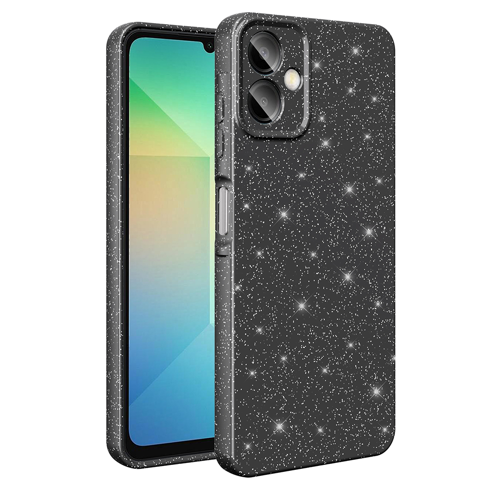 Samsung Galaxy A07 Uyumlu Kılıf Kamera Korumalı Simli Lüks Zore Koton Kapak