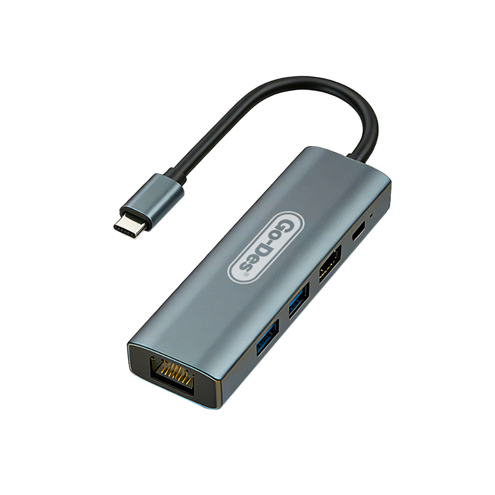 [RNZ-TA129176] Go Des GD-6873 Type-C to HDTV 5in1 Dönüştürücü Adaptör