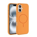 Apple iPhone 16 Uyumlu Kılıf M-Safe Şarj Özellikli Metal Kamera Çerçeveli Zore Edi Silikon Kapak