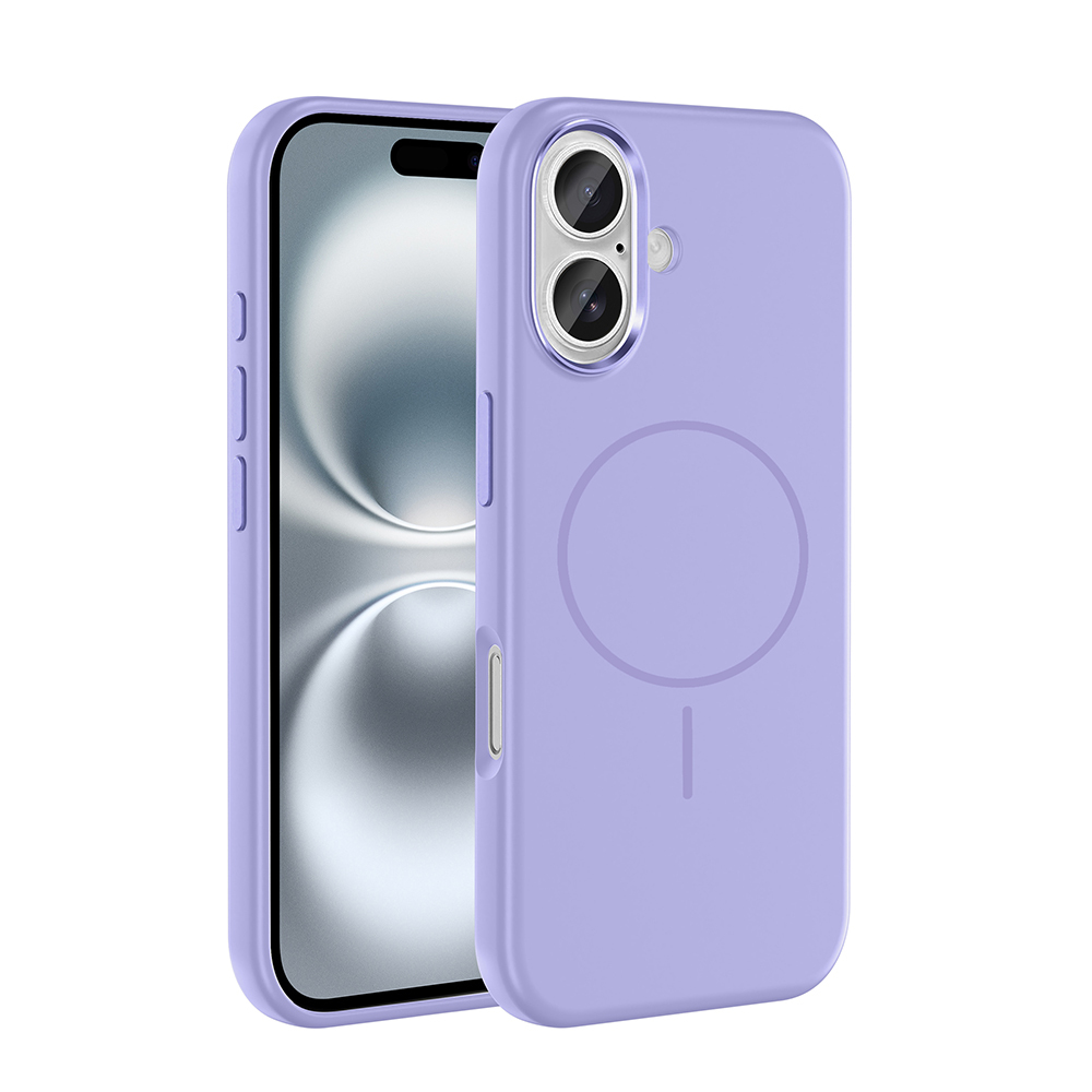 Apple iPhone 16 Uyumlu Kılıf M-Safe Şarj Özellikli Metal Kamera Çerçeveli Zore Edi Silikon Kapak