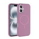 Apple iPhone 16 Uyumlu Kılıf M-Safe Şarj Özellikli Metal Kamera Çerçeveli Zore Edi Silikon Kapak