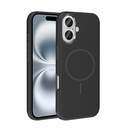 Apple iPhone 16 Uyumlu Kılıf M-Safe Şarj Özellikli Metal Kamera Çerçeveli Zore Edi Silikon Kapak