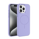 Apple iPhone 15 Pro Max Uyumlu Kılıf M-Safe Şarj Özellikli Metal Kamera Çerçeveli Zore Edi Silikon Kapak
