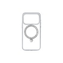 Apple iPhone 17 Pro Uyumlu Kılıf M-safe Şarj Özellikli Simli Standlı Pynana Dancing Circle Trendy Serisi Kapak