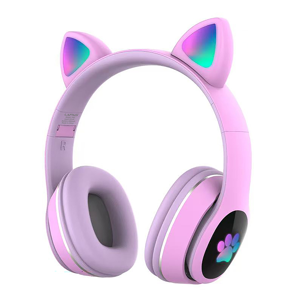 Lapas P40 Kedi Kulaklı Tasarımlı RGB Işıklı Bluetooth Kulaklık