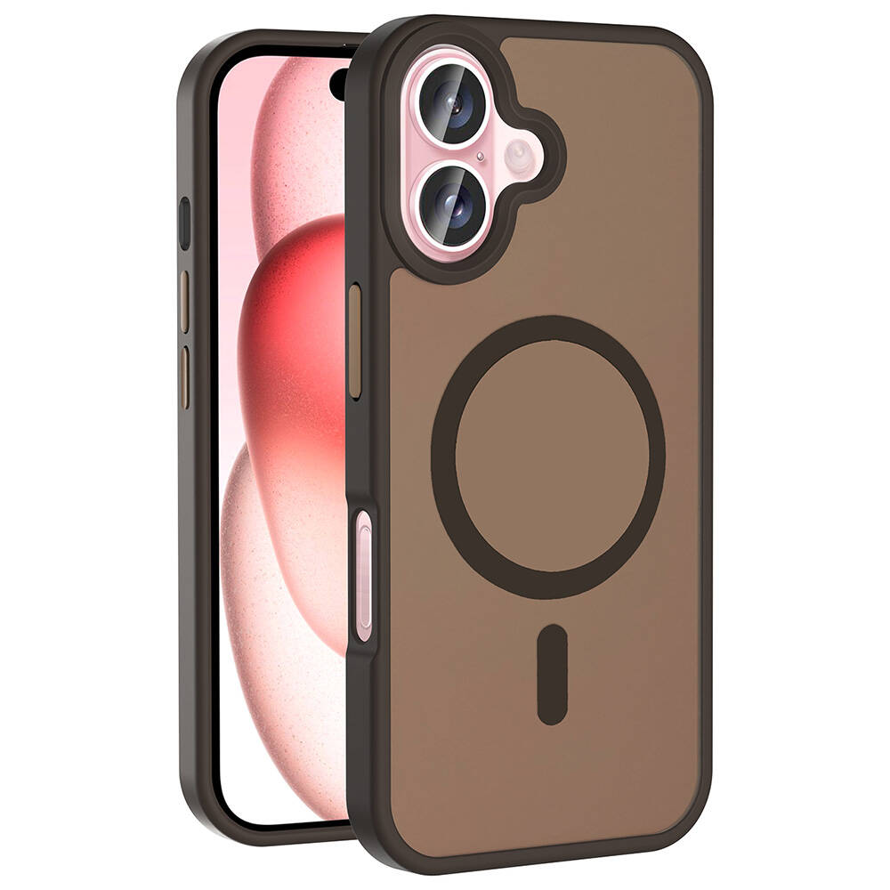 Apple iPhone 16 Plus Uyumlu Kılıf M-safe Şarj Özellikli Mat Arka Yüzey Zore Sio Kapak