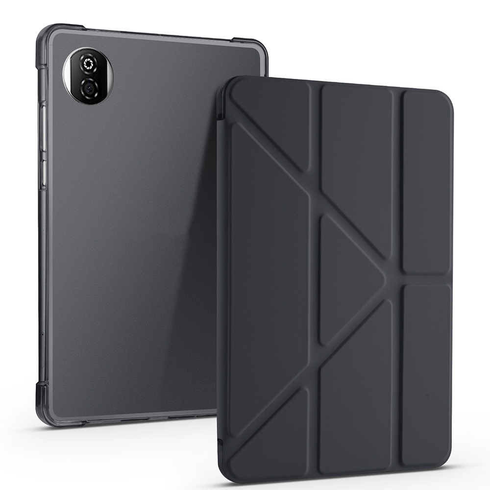 [RNZ-TA128104] Honor Pad X7 8.7 Uyumlu Kılıf Zore Tri Folding Kalem Bölmeli Standlı Kılıf (Siyah)