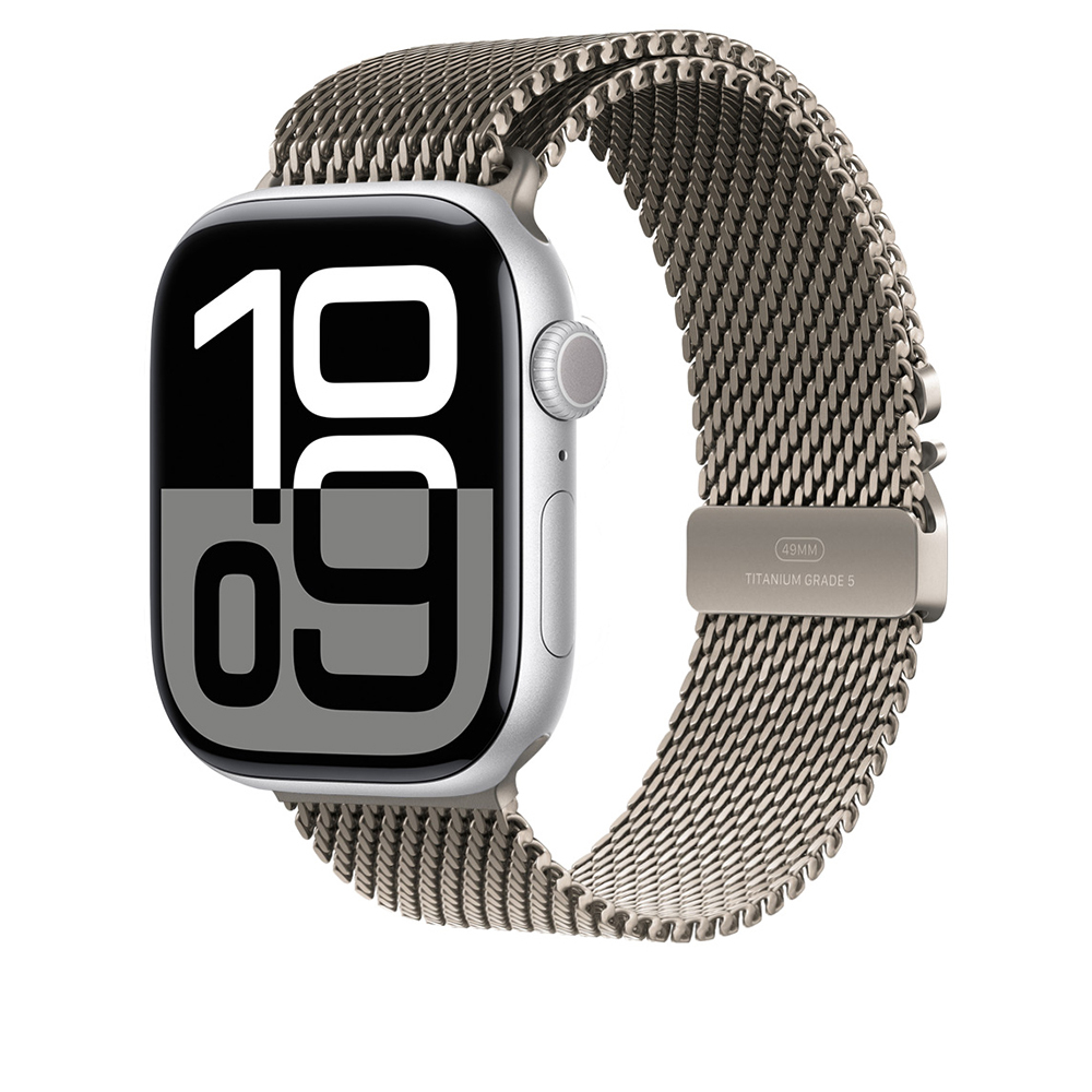 [RNZ-TA120798] Apple Watch 44mm Uyumlu Zore KRD-100 Titanyum Hasır Kordon (Titanyum)