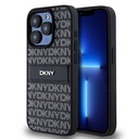 Apple iPhone 15 Pro Max Uyumlu Kılıf DKNY Orjinal Lisanslı 3D Yazılı Repeat Texture Pattern Kapak