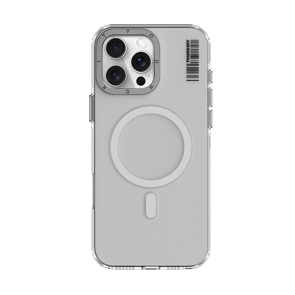 Apple iPhone 16 Pro Uyumlu Kılıf M-safe Şarj Özellikli Şeffaf Youngkit Crystal Shield Serisi Kapak