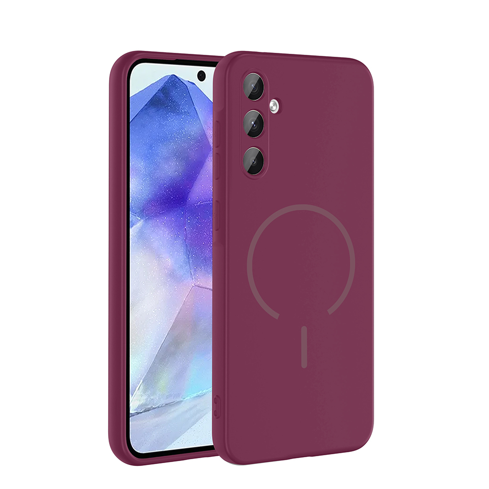Samsung Galaxy A55 Uyumlu Kılıf M-safe Şarj Özellikli Zore Meta Kapak