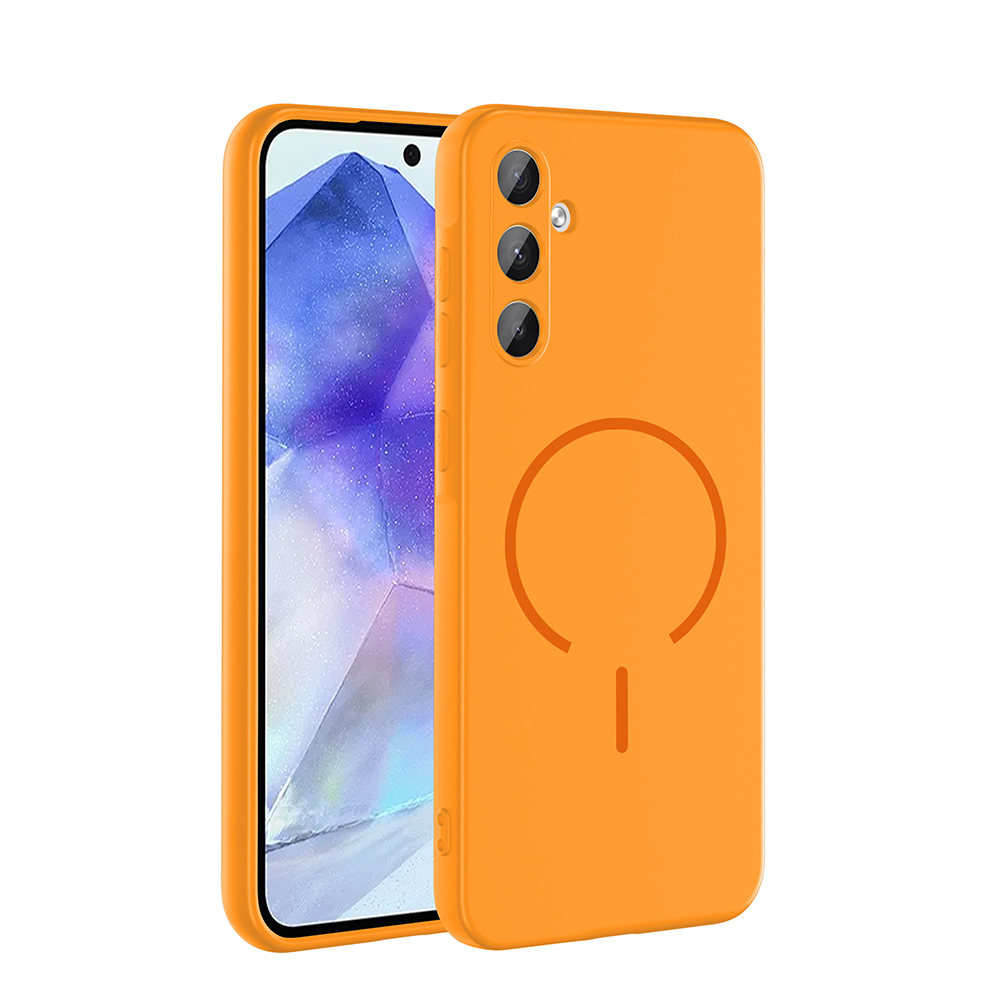 Samsung Galaxy A55 Uyumlu Kılıf M-safe Şarj Özellikli Zore Meta Kapak