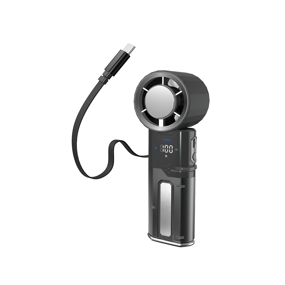 [RNZ-TA127960] Lenyes LHF14 Dijital LED Göstergeli Buz Kompresli Katlanabilir Portatif Soğutucu El Fanı