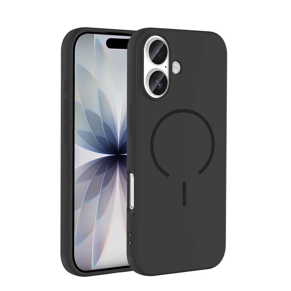 [RNZ-TA128398] Apple iPhone 17 Uyumlu Kılıf M-safe Şarj Özellikli Zore Meta Kapak (Siyah)