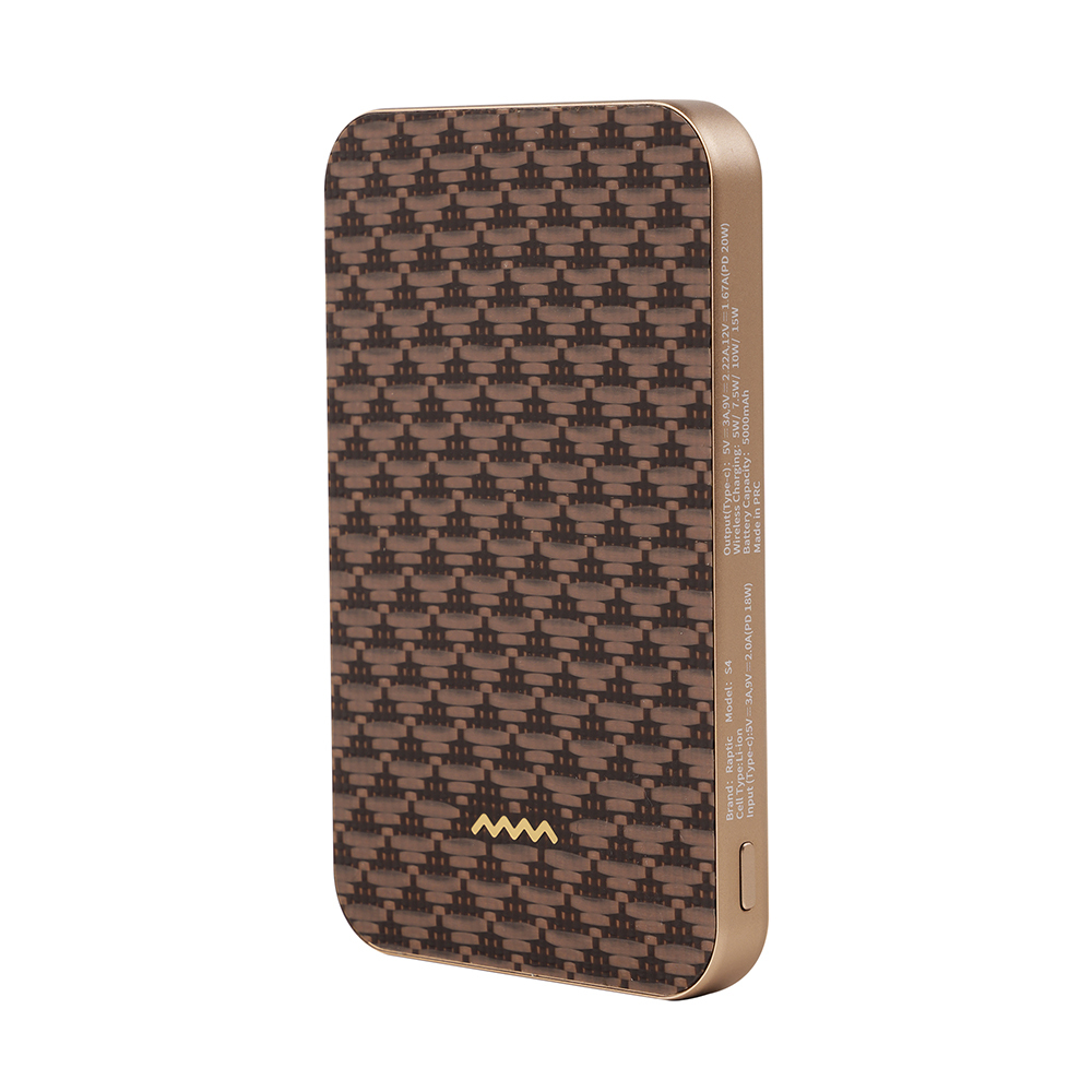 [RNZ-TA125357] Raptic S4 Aramid-Skin M-safe Şarj Özellikli Ultra İnce Powerbank 15W 5000mAh