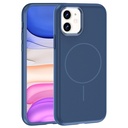 Apple iPhone 11 Uyumlu Kılıf M-Safe Şarj Özellikli Metal Kamera Çerçeveli Zore Edi Silikon Kapak