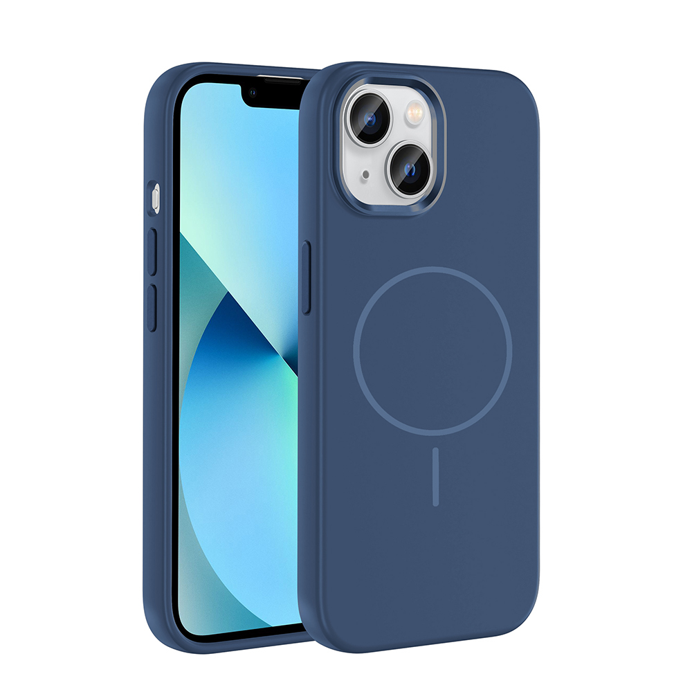 Apple iPhone 15 Uyumlu Kılıf M-Safe Şarj Özellikli Metal Kamera Çerçeveli Zore Edi Silikon Kapak