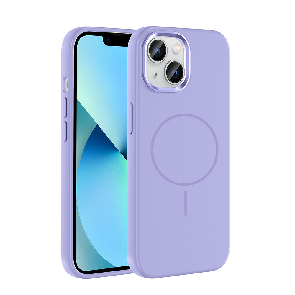 Apple iPhone 15 Uyumlu Kılıf M-Safe Şarj Özellikli Metal Kamera Çerçeveli Zore Edi Silikon Kapak