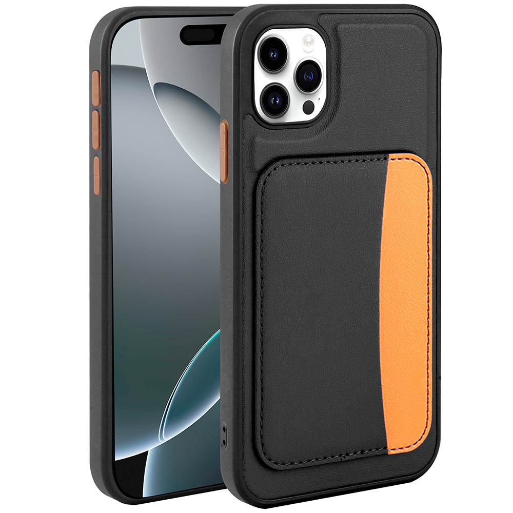 [RNZ-TA128457] Apple iPhone 11 Uyumlu Kılıf Kartlıklı Zore X-Kart Silikon Kapak (Siyah)