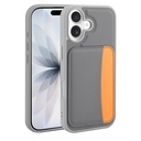 Apple iPhone 16 Uyumlu Kılıf Kartlıklı Zore X-Kart Silikon Kapak