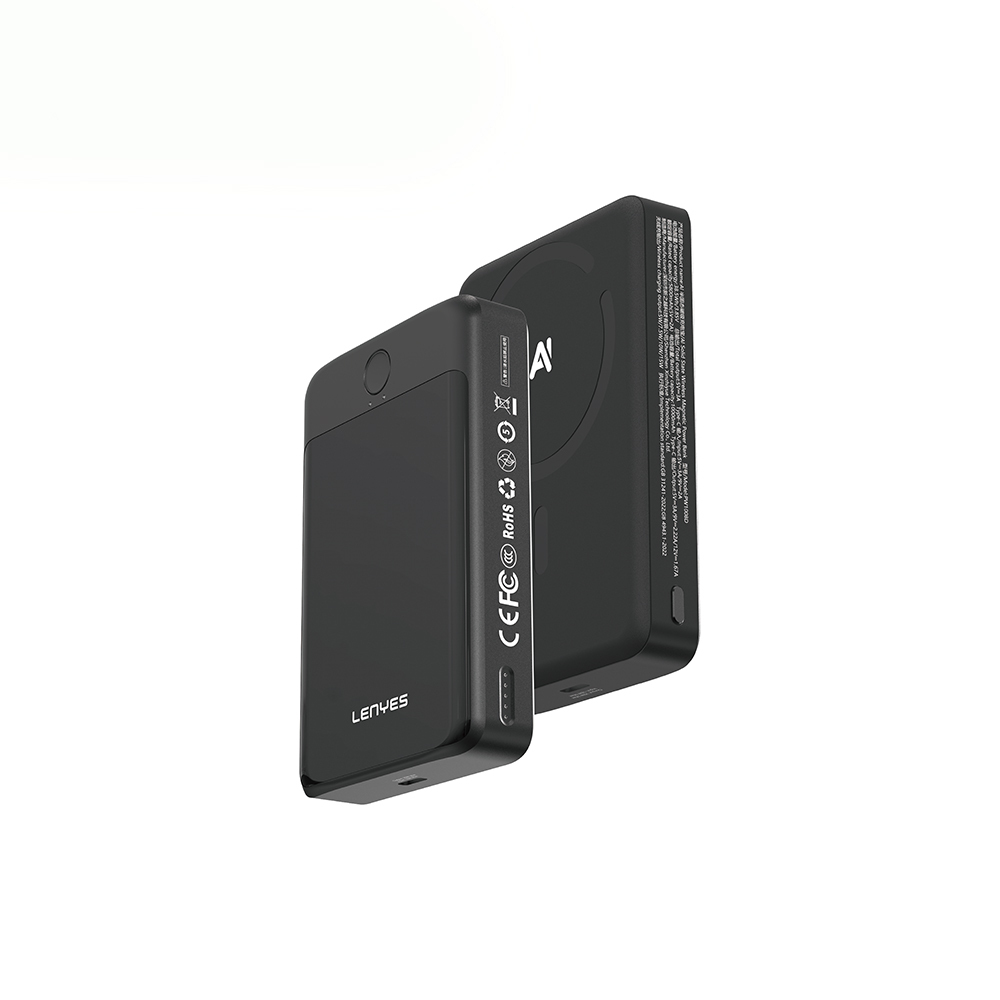 Lenyes PW1008D PD 20W LED Ekranlı Yapay Zeka Destekli Ultra İnce Wireless Powerbank 15W 10.000mAh