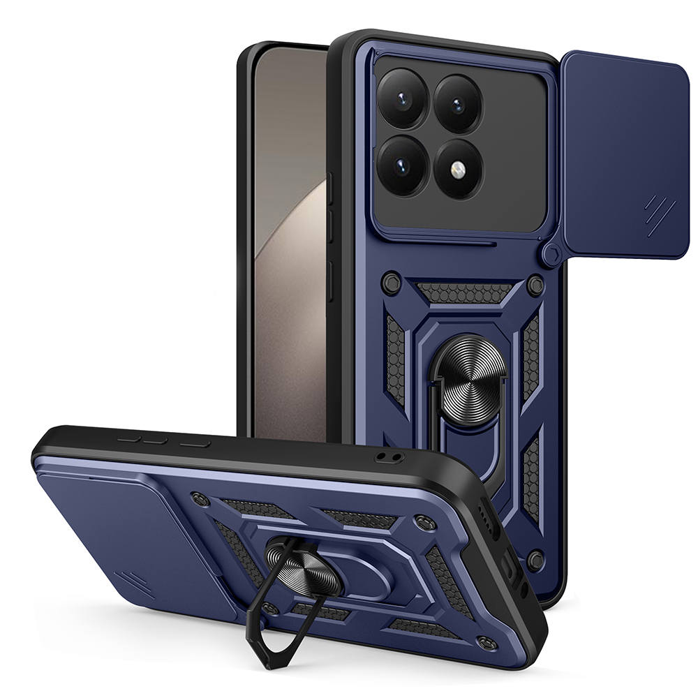 Xiaomi 15T Uyumlu Kılıf Magnetik Standlı Kamera Korumalı Zore Sürgülü Vega Kapak