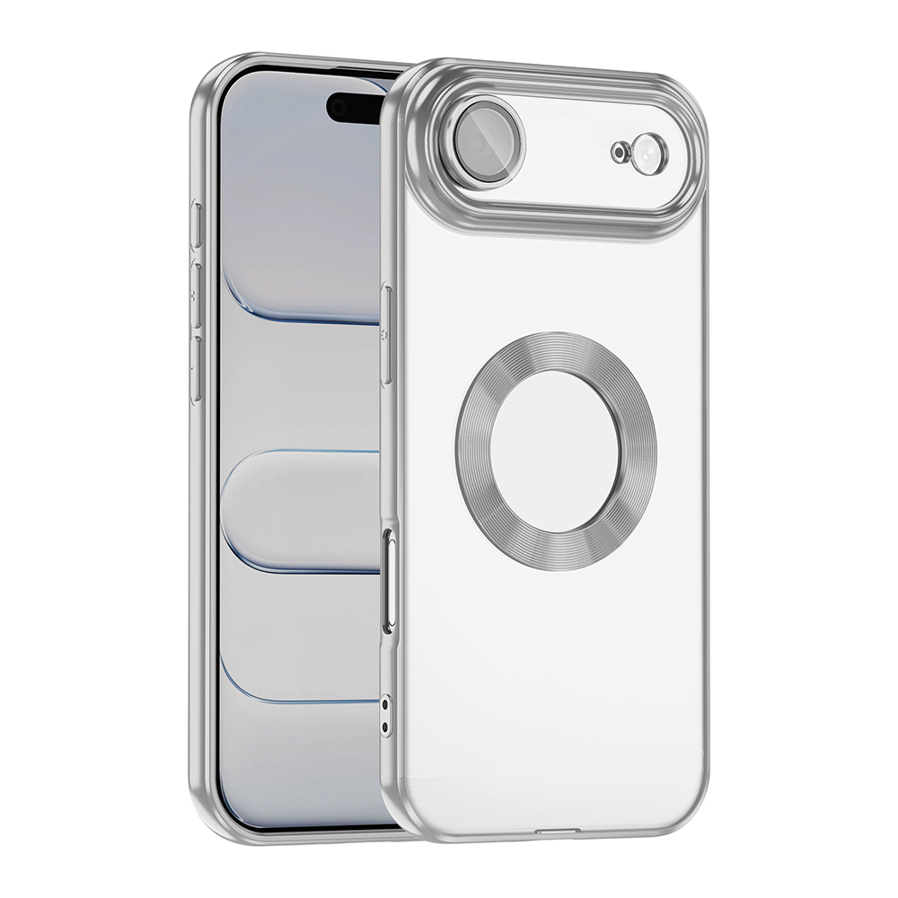 Apple iPhone 17 Air Uyumlu Kılıf Kamera Korumalı Logo Gösteren Zore Omega Kapak