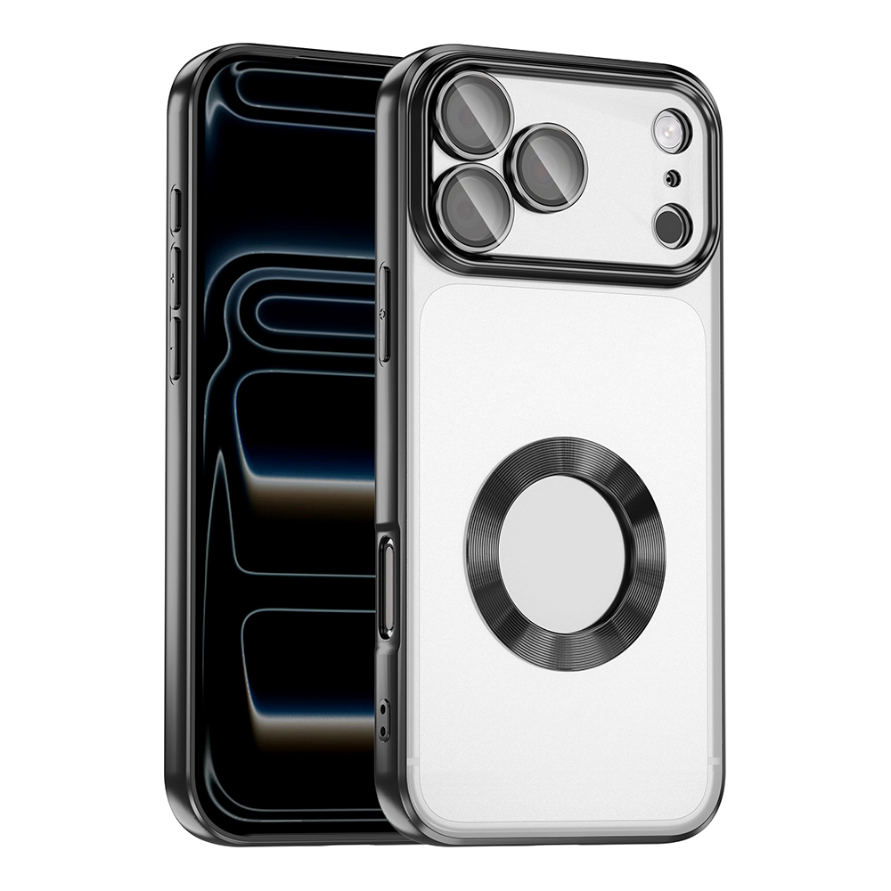 Apple iPhone 17 Pro Uyumlu Kılıf Kamera Korumalı Logo Gösteren Zore Omega Kapak