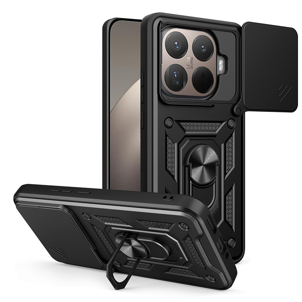 Xiaomi 15T Pro Uyumlu Kılıf Magnetik Standlı Kamera Korumalı Zore Sürgülü Vega Kapak