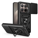 Xiaomi 15T Pro Uyumlu Kılıf Magnetik Standlı Kamera Korumalı Zore Sürgülü Vega Kapak