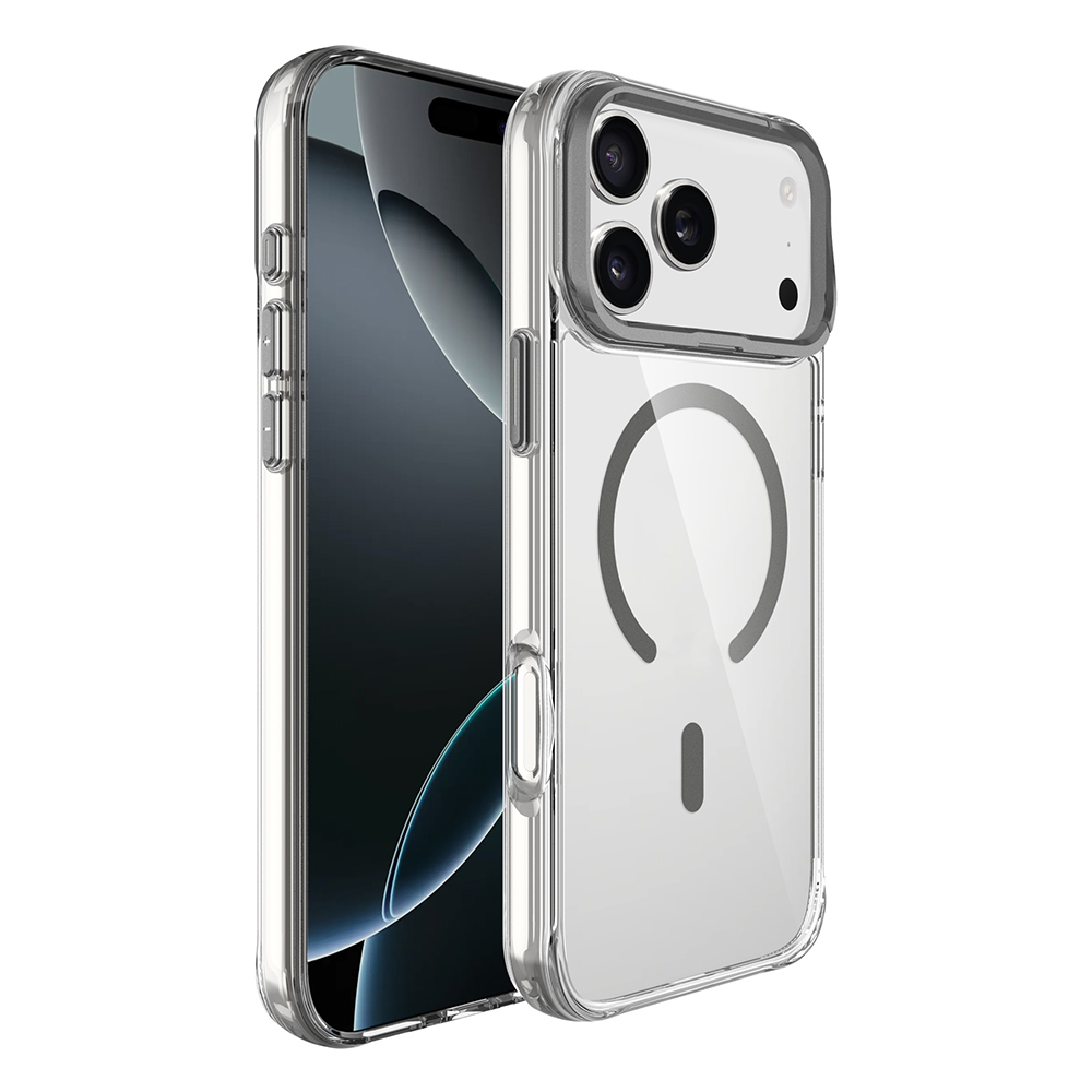 Apple iPhone 17 Pro Max Uyumlu Kılıf M-safe Şarj Özellikli Airbagli Kamera Standlı Zore Azor Kapak