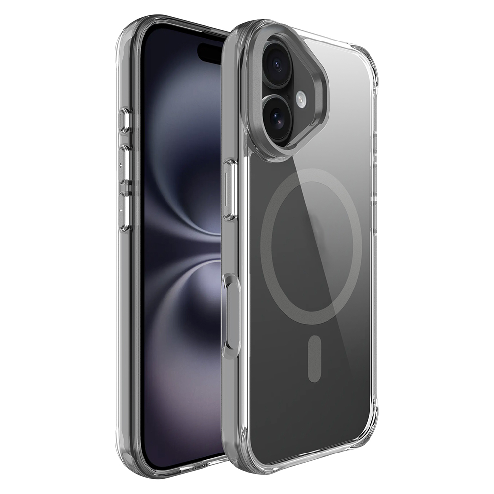 Apple iPhone 17 Uyumlu Kılıf M-safe Şarj Özellikli Airbagli Kamera Standlı Zore Azor Kapak