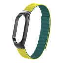 Xiaomi Mi Band 7 Uyumlu Kordon Suni Deri Baklalı Mıknatıslı KRD-69 Kayış