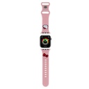 Apple Watch 41mm Uyumlu Hello Kitty Orjinal Lisanslı Yazı Logolu Fiyonk & Kitty Head Silikon Kordon