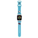 Apple Watch 41mm Uyumlu Hello Kitty Orjinal Lisanslı Yazı Logolu Fiyonk & Kitty Head Silikon Kordon
