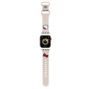 Apple Watch 41mm Uyumlu Hello Kitty Orjinal Lisanslı Yazı Logolu Fiyonk & Kitty Head Silikon Kordon