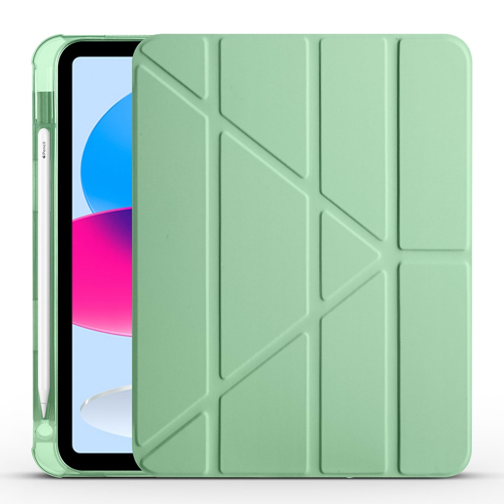 Apple iPad 10.9 2022 (10.Nesil) Uyumlu Kılıf Zore Tri Folding Kalem Bölmeli Standlı Kılıf