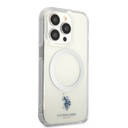 Apple iPhone 14 Pro Max Uyumlu Kılıf U.S. POLO ASSN. M-safe Şarj Özellikli Transparan Tasarım Kapak
