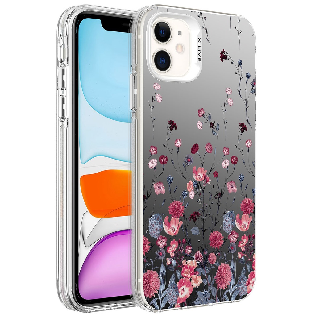 Apple iPhone 11 Uyumlu Kılıf Desenli Zore Silver Sert Kapak