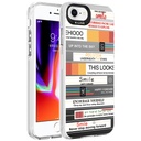 Apple iPhone 8 Uyumlu Kılıf Desenli Zore Silver Sert Kapak