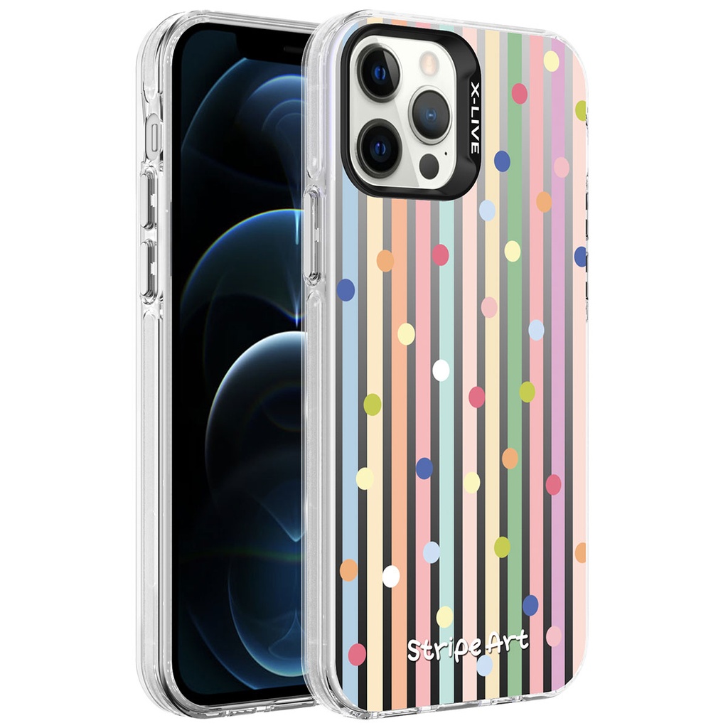 Apple iPhone 12 Pro Uyumlu Kılıf Desenli Zore Silver Sert Kapak