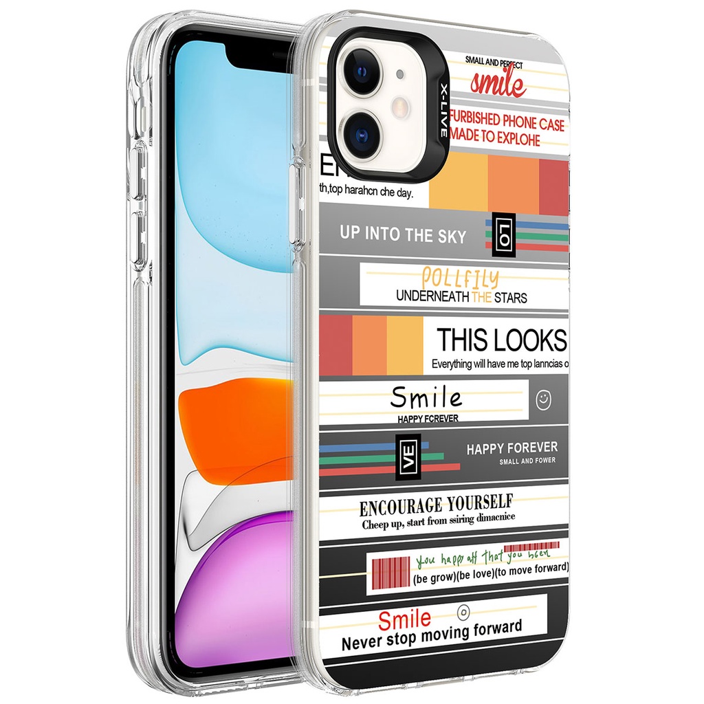 Apple iPhone 12 Uyumlu Kılıf Desenli Zore Silver Sert Kapak