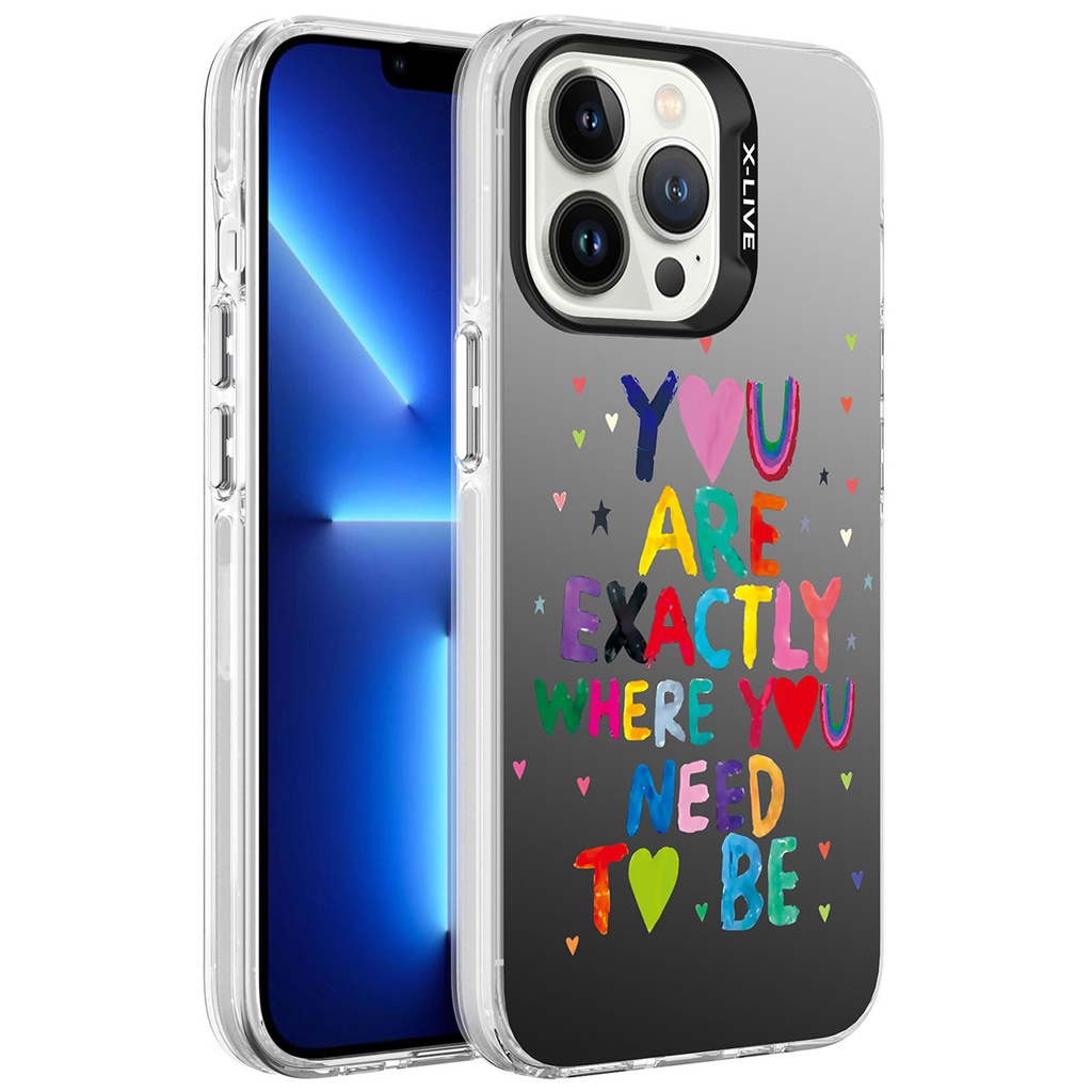 Apple iPhone 13 Pro Uyumlu Kılıf Desenli Zore Silver Sert Kapak