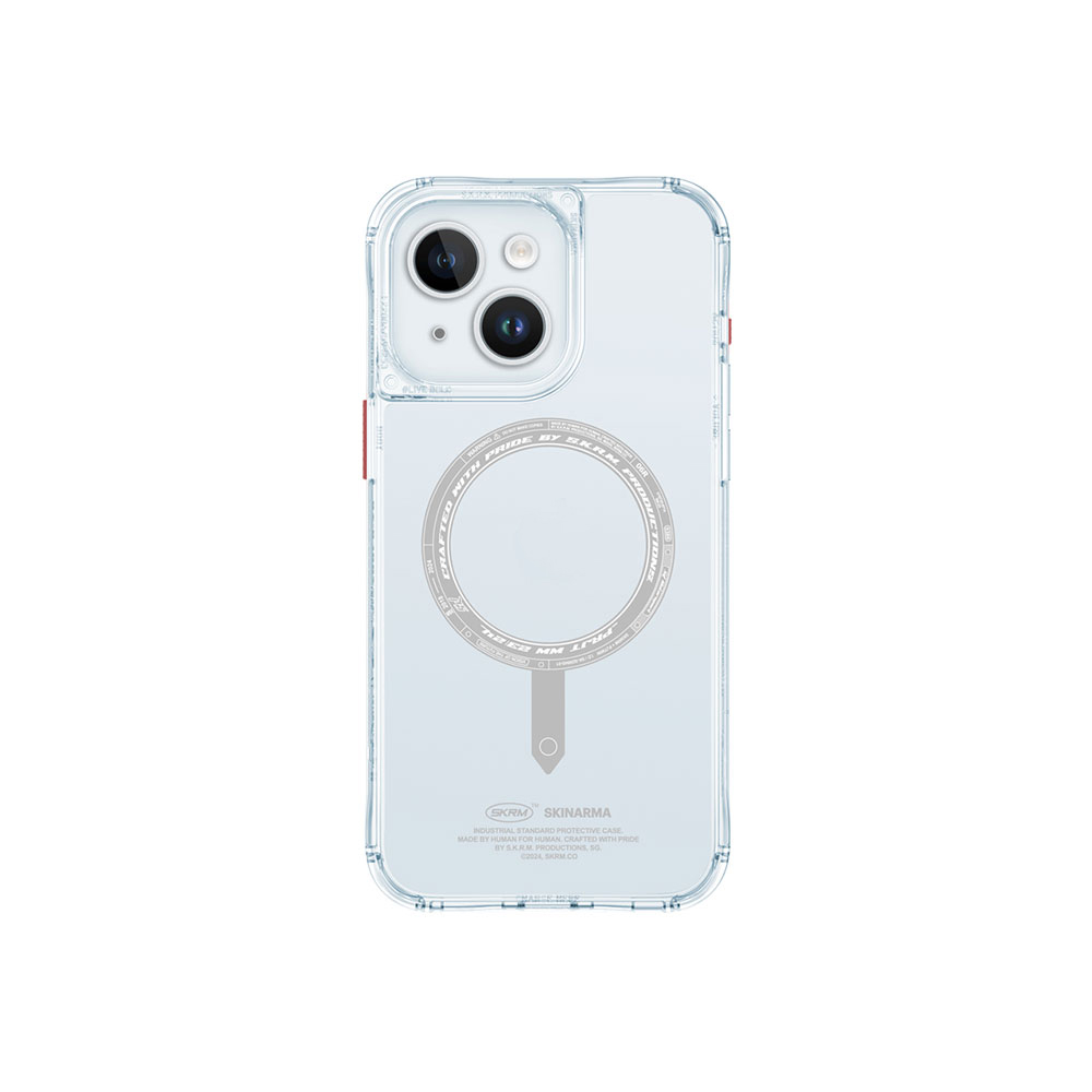 Apple iPhone 15 Uyumlu Kılıf SkinArma Şeffaf Airbag Tasarımlı M-safe Şarj Özellikli Saido Kapak